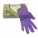 GUANTES NITRILO S/POLVO MORADO (C/ 100 UNID)