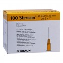 AGUJAS 20G (0,9x25mm) (C/100 UNID) BRAUN