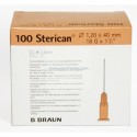 AGUJAS 18G (1,20x40mm) (C/100 UNID) BRAUN